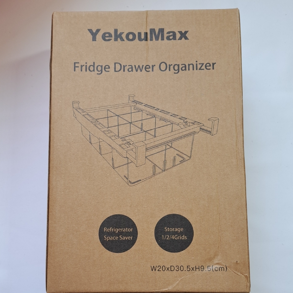 Fridge Drawer Organizer - Clear (12"L × 7.5"W) Light Weight